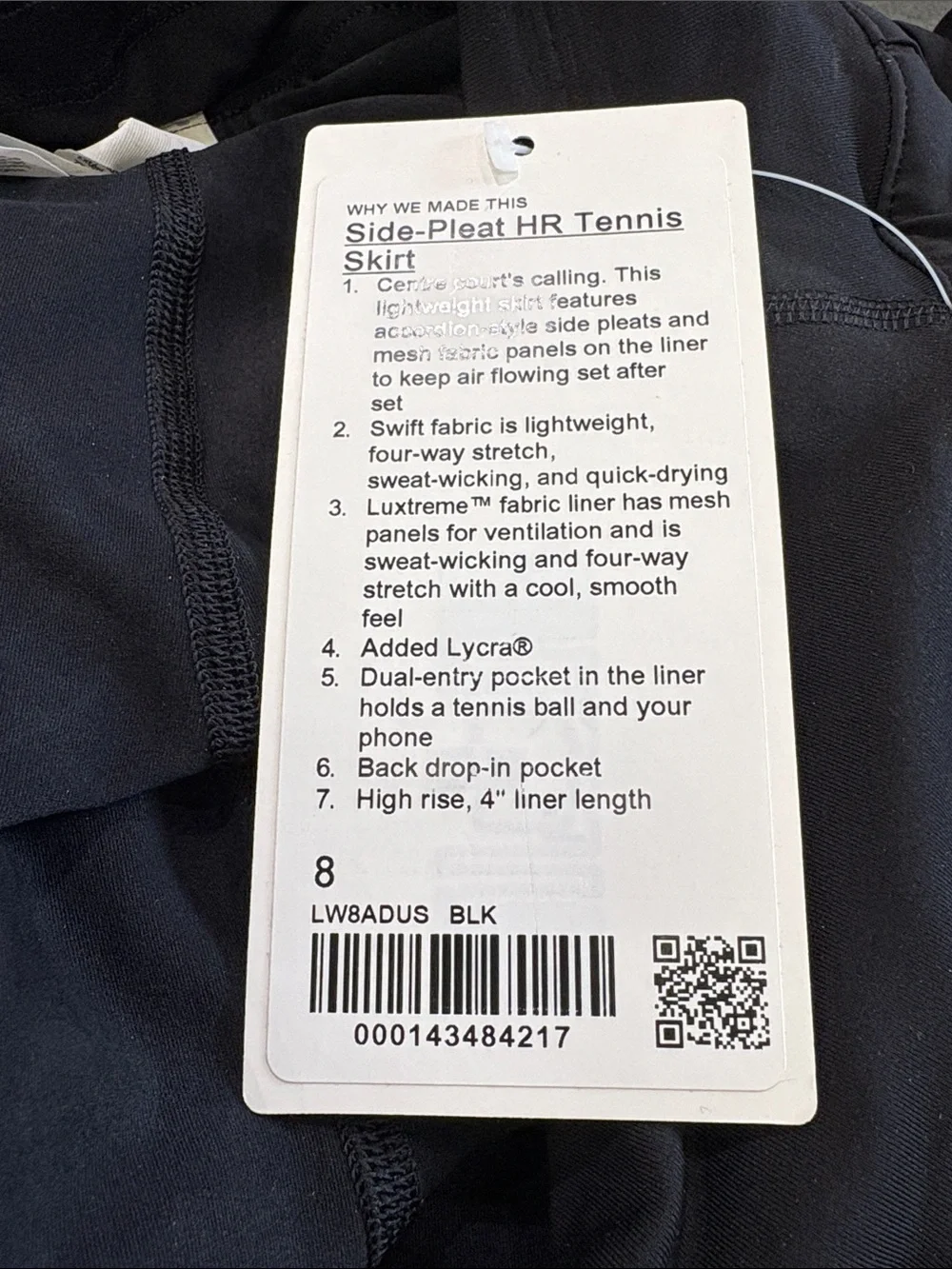 Lululemon Side-Pleat High-Rise Tennis Skirt - Picture 5 of 5